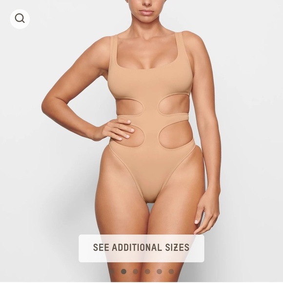 NWT SKIMS swim tank monokini in orche - Picture 1 of 12